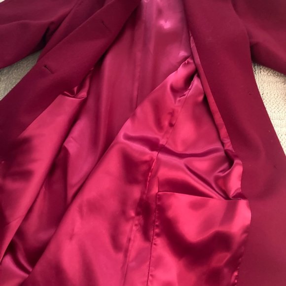 Red Pendleton Wool Dress Coat 10P - Picture 2 of 5